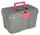 Covalliero Putzbox Siena, grau/pink, 40x26x24; Kunststoff, mit herausnehmbarem...