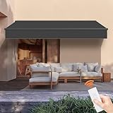 HOMEDEMO Markise Elektrisch mit Fernbedienung Gelenkarmmarkise (300 x 250cm)...