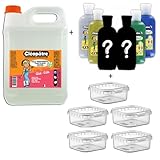 Cléopatre - Set Transparenter Kleber 2kg + 6 Glittertuben + 5...