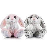 My OLi Kuscheltiere Osterhase 2 Stück Plüsch Hase 18cm Floppy Ohren Sitting...