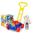 PUSTEFIX Bubble-Mower Rasenmäher I Seifenblasen Kinder Set I Bubble Spaß bei...
