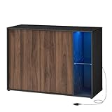 SONGMICS HOME Toolless-Technologie, Sideboard mit Beleuchtung, superschnelle...