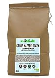 müsli.de BIO Grobe Haferflocken 1x3000g, für eine vegane Ernährung geeignet....