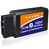 OBD2 Bluetooth Diagnosegerät Scanner Code Leser für iOS iPhone Android...