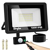 Led Strahler mit Bewegungsmelder Außen,100W 9000LM 6500K Superhell LED Fluter,...
