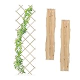 Relaxdays Rankgitter ausziehbar, 3er Set, Rankhilfe Kletterpflanzen, 180x60 cm,...