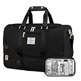 LOVEVOOK Sporttasche Reisetasche Damen, Weekender Travel Bag mit Kulturtasche,...