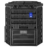 FIXKRAFT Schnellkomposter Garten Komposter 310L Thermokomposter in Schwarz...