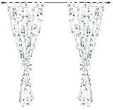 TupTam Kinderzimmer Vorhänge Baby Gardinen mit Schleifen 2er Set, Farbe: Zoo...