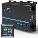 EDECOA Wechselrichter 2000w Reiner Sinus Spannungswandler 12v 230v LCD 2X USB...