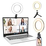 UBeesize Ringlicht Laptop, 6''Ringleuchte mit Stativ&Clip, Videokonferenz Licht...