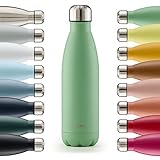 Blumtal® Trinkflasche Edelstahl Charles - Thermosflasche 500 ml - BPA-freie...
