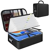 JOOHAUS Feuerfeste Dokumententasche mit Schloss, Wasserdichte...