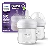 Philips AVENT Babyflaschen Natural Response – 2x Babyflaschen, 125 ml, für...