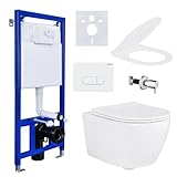 Hänge Wand Dusch WC Taharet/Bidet Funktion + KOMPLETTE SET Toilette...