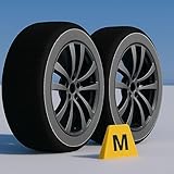 2 Stück Textil Schneeketten Homologierte EN 16662-1, Farbe Schwarz, Größe M,...