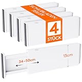 Lifewit 4 Set Schubladentrenner, Verstellbar Schubladen Trenner für Innenlänge...