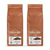 by Amazon Espresso Crema Kaffeebohnen, Leichte Röstung, 1 kg, 2 Packungen mit...