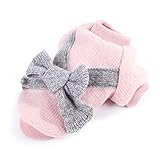Netter Haustier Welpen Katze Warmer Pullover Strickjacke Bogen Strickwaren...