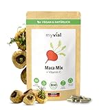 Bio Maca Mix Kapseln Libido Booster Aphrodisiakum mit Bio Vitamin C (Acerola)...