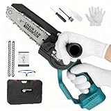 Realtopdo Mini Kettensäge 6-Zoll Bürstenlose Akku-Astsäge Kompatibel mit...