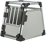 TRIXIE Hunde-Transportbox Aluminium in silber - S: 46 × 56 × 60 cm - stabile...
