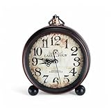 GMMH Retro Analog Wecker, Ohne Ticken, Tischuhr Nachttischuhr (14-3) Alarmwecker...