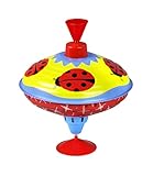 Lena 52261 Brummkreisel Glückskäfer Ø 16 cm, Metall Schwungkreisel aus Blech,...