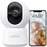 LAXIHUB 4MP Hundekamera mit App Überwachungskamera Innen Baby, 2.4G/5GHz WLAN...