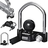 MASKO® Anhängerschloss Zahlenschloss mit 4 Stellig Code für gängige...