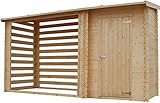 TIMBELA M205 Holz-Geräteschuppen 344x146x199 cm – Gartenhaus mit...