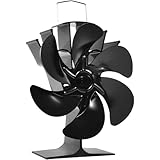 TechKen Kaminventilator,6 Flügel Ofenventilator Ohne Strom Kamin Ofen...