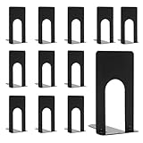 6 Paar Buchstützen,Buchstützen Metall,Schwarze Buchstützen, Langlebige...