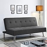 Yaheetech Schlafsofa mit Liegefläche 166,5 cm L × 92 cm B Bettsofa bis 350 kg...