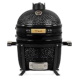 BBQ-Toro Kamado Grill | Holzkohlegrill Shiro Ø 39 cm mit Thermometer,...