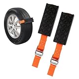 2 Stück Schneeketten Gummi, Anfahrhilfe Wohnmobil Rad-Reifenkette, Universal...