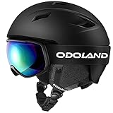 Odoland Skihelm und Skibrille Set Snowboardhelm mit Snowboardbrille für...