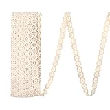 BOHUIZ 15 Yard Vintage Spitzenband, Schleifenband Beige Baumwolle Spitzenborte...