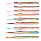 QINGYIWL 9 Stück Häkelnadel Set, 2,0 mm - 6,0 mm Häkelnadeln aus Aluminium,...