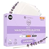 Cosmeau Waschmittel Blätter Lavendel - bis zu 120 Waschgänge (120 Blätter) -...