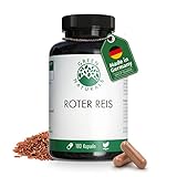 Roter Reis (180 Kapseln á 410mg) Deutsche Herstellung - 100% Vegan & Ohne...