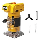 Akku Oberfräse kompatibel mit Dewalt 18V Akku, 800W Bürstenloser Kantenfräser...