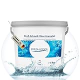 Fresh-Pool Profi Schnell Chlor Granulat, 56% Aktivchlor, 5 kg incl. Dosierbecher