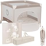LIONELO BONNIE Laufgitter bis 15 kg, von der Geburt bis 36 Monate, Seitlicher...
