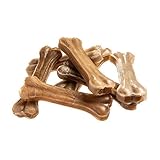 Bontoy Hundekauknochen I 10 Stück x 17cm I Naturprodukt aus Reiner Rinderhaut I...