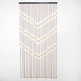 CHZIMADE 90 x 175cm Perlentürvorhang 27 Stränge Hölzern Perlenvorhang...