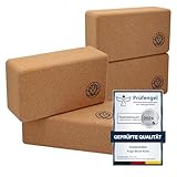 4 x Yoga Block VonBueren | Yogablöcke aus Kork | 22 x 12 x 7,5 cm je Yogablock...