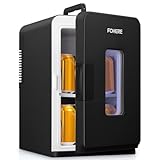 FOHERE 2 in 1 Mini Kühlschrank, 15L Kühlschrank für Zimmer mit Kühl- und...
