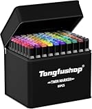 Tongfushop 80 Farben Alkohol Marker Set, Chisel & Feinspitze Alcohol Marker...