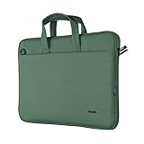 Trust Bologna Slim Laptop Eco Tasche bis 16 Zoll aus Recyceltem Kunststoff, mit...